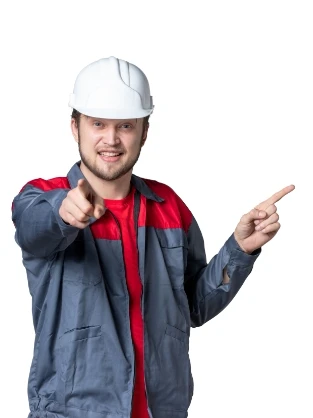 front view male builder uniform