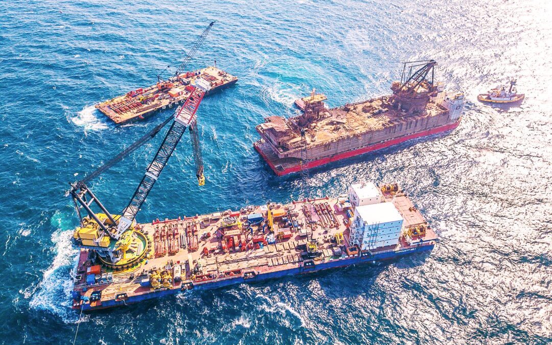 DB1 sunken barge salvage