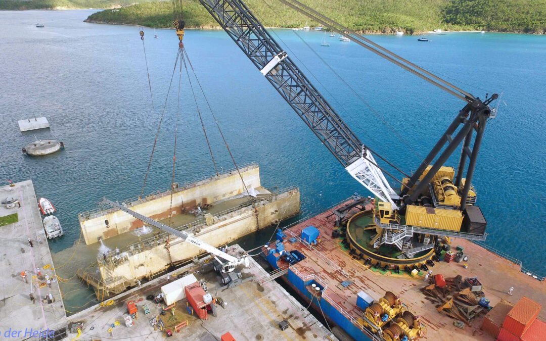 St. Thomas dry dock refloating