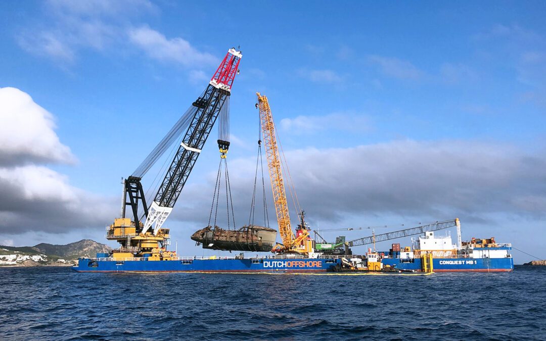 Superyacht aria sf wreck removal